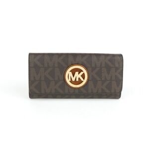 Michael Kors Monogrammed Brown Leather Wallet